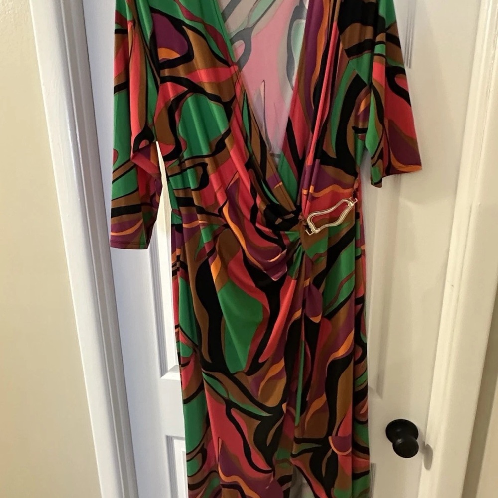 Multicolor Abstract Women's Dress